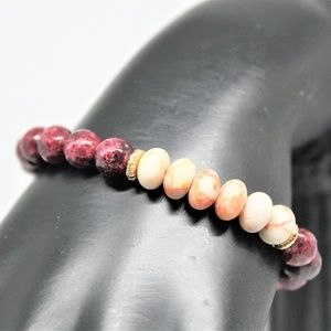 Gemstone beaded stacking bracelet